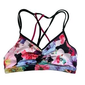 Old‎ Navy Active Women's Small Floral Sports Bra Light Support Go Dry